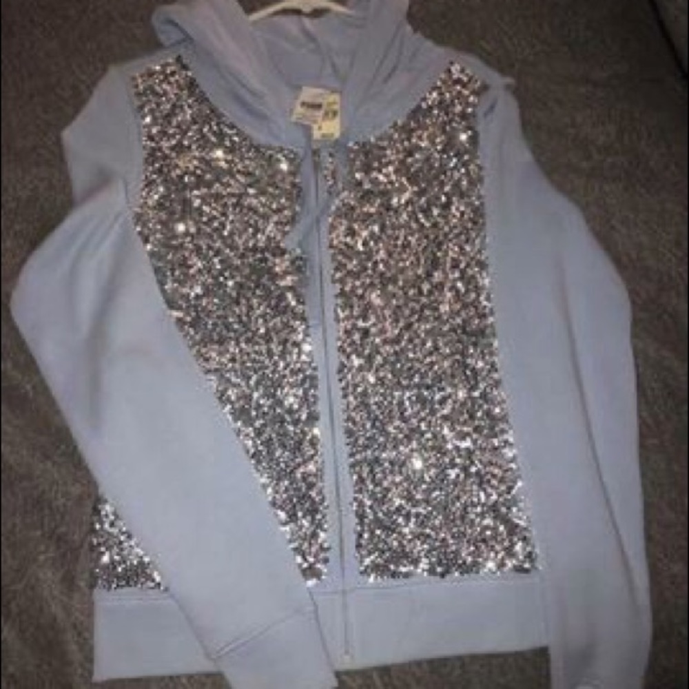 VS PINK sequin zip up